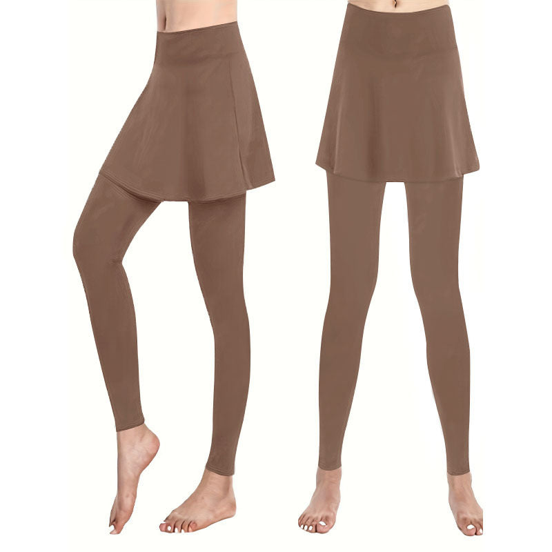 Leggings für Damen mit integriertem Rock im schicken Stil