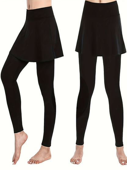 Leggings für Damen mit integriertem Rock im schicken Stil
