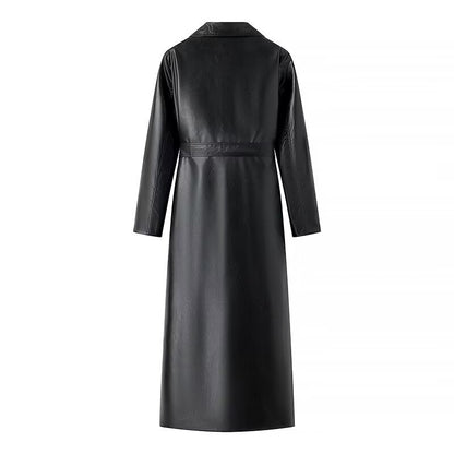 Trench Noir pour femme long et élégant