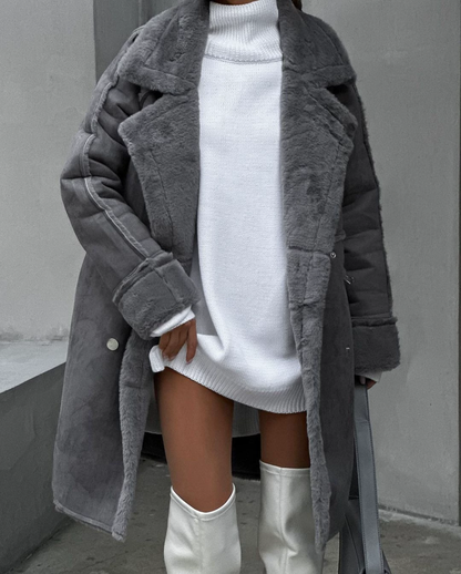 Long Teddy Coat, Chic and Elegant