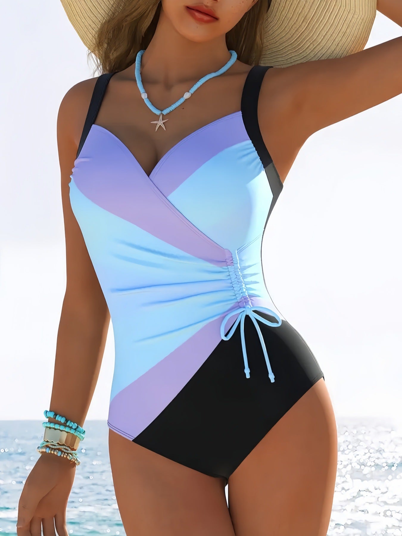 Costume da Bagno Donna Design Slanciato Intero Elegante e Stiloso