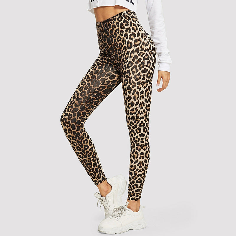 Leggings leopardati eleganti da donna