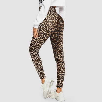 Leggings leopardati eleganti da donna