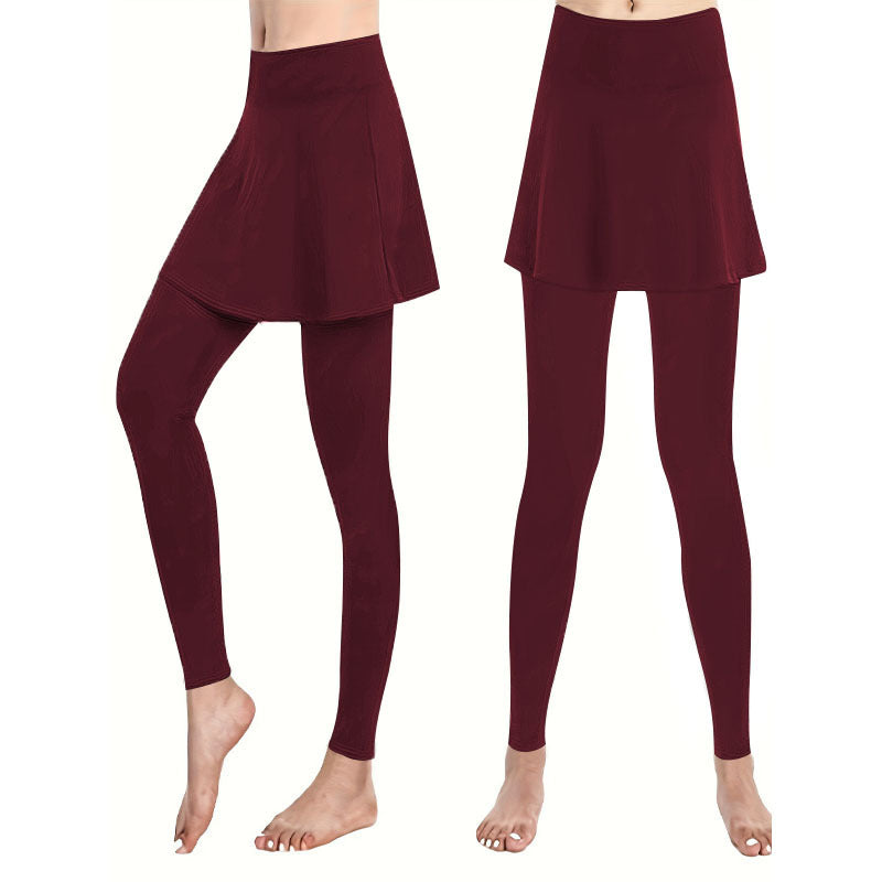 Leggings für Damen mit integriertem Rock im schicken Stil