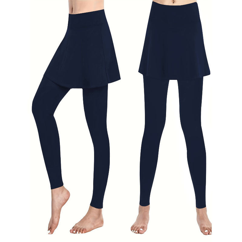 Leggings für Damen mit integriertem Rock im schicken Stil
