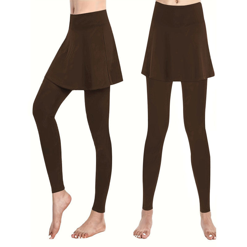 Leggings für Damen mit integriertem Rock im schicken Stil