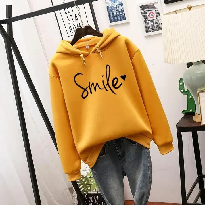 Sweat à capuche Smile au style casual