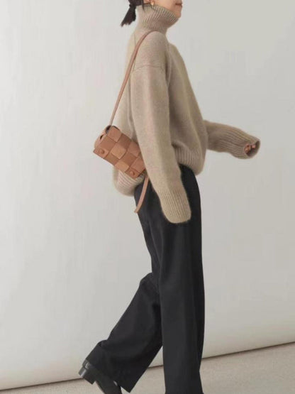 Pull élégant à col roulé chic