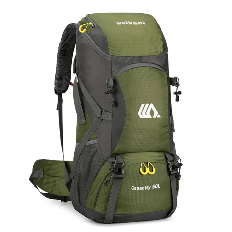 Zaino da trekking 50L impermeabile per campeggio e alpinismo