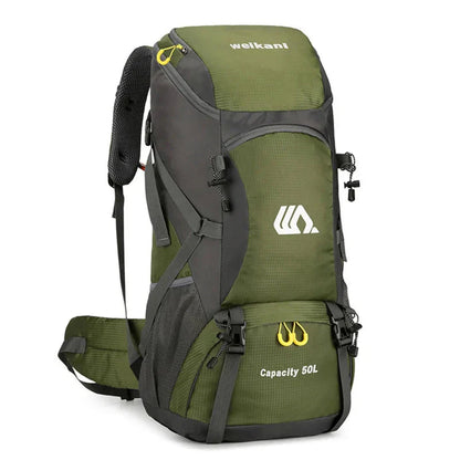 Zaino da trekking 50L impermeabile per campeggio e alpinismo