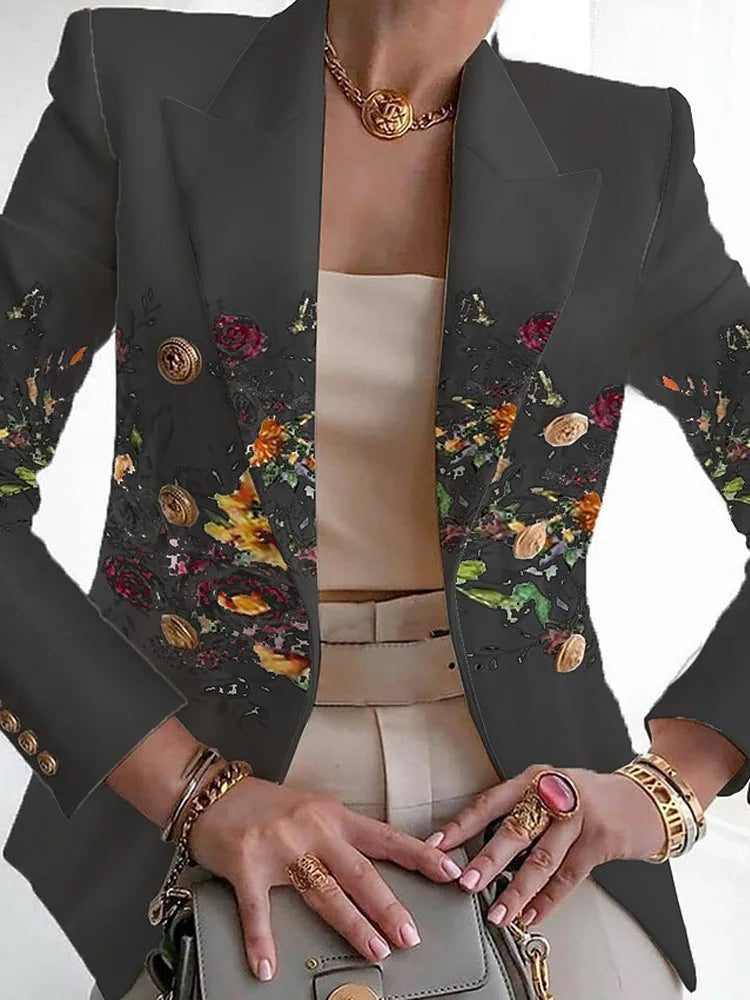 Blazer ajusté imprimé chic