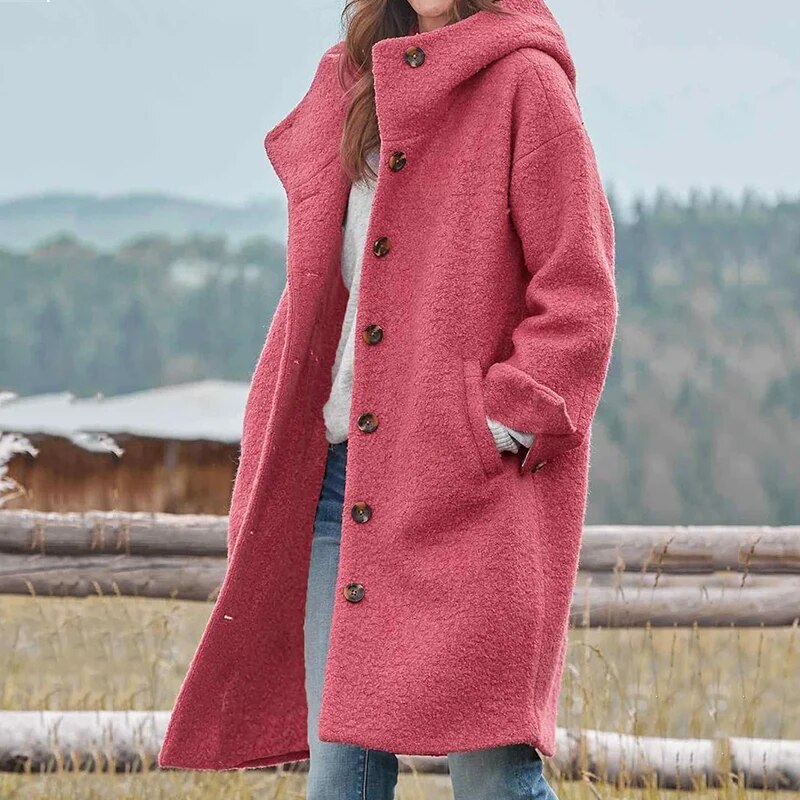 Manteau d'hiver chic avec capuche confortable