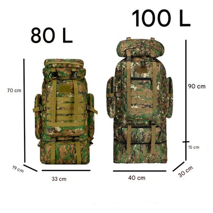 Sac à dos tactique 80L pour alpinisme randonnée camping trekking