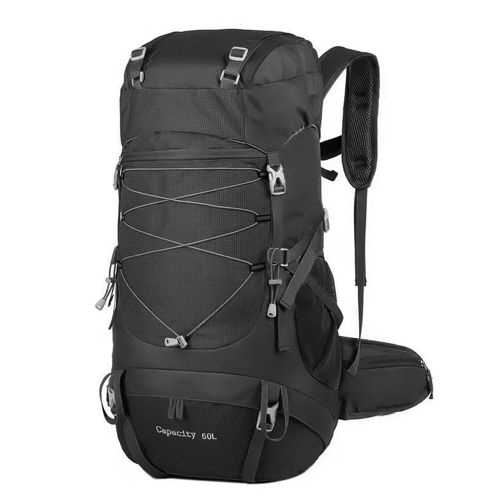 50L trekkingrugzak met regenbescherming voor wandelen