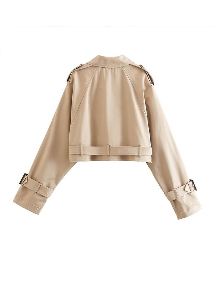 Trench pour femme imper court cropped
