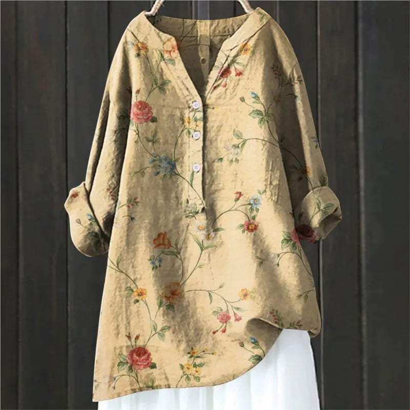 Blouse décontractée à imprimé floral élégante et tendance