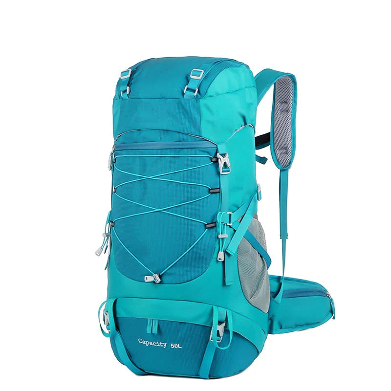 Sac à dos de trekking 50L avec protection contre la pluie pour randonner