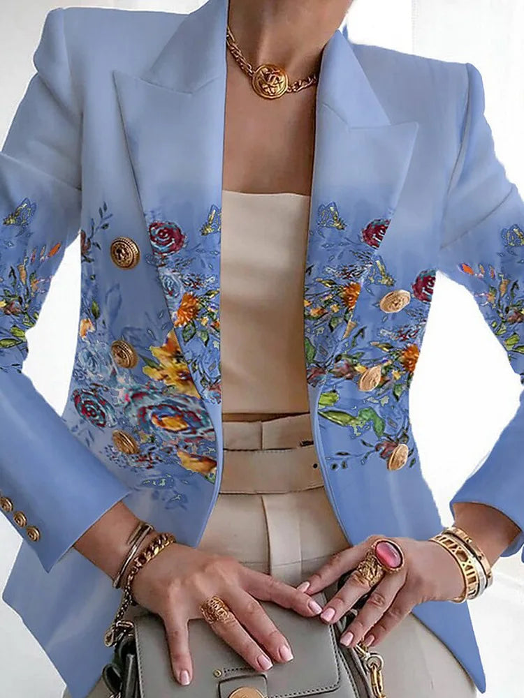 Blazer ajusté imprimé chic