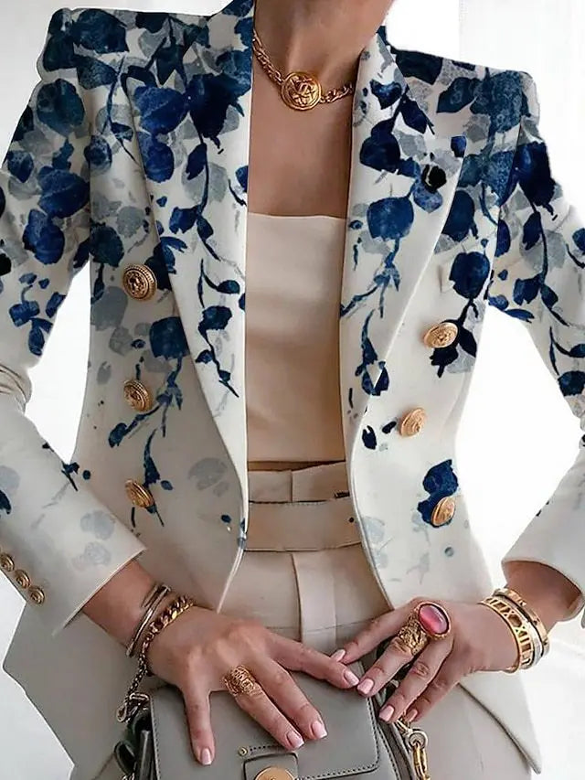 Blazer ajusté imprimé chic