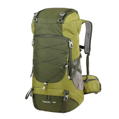 50L trekkingrugzak met regenbescherming voor wandelen