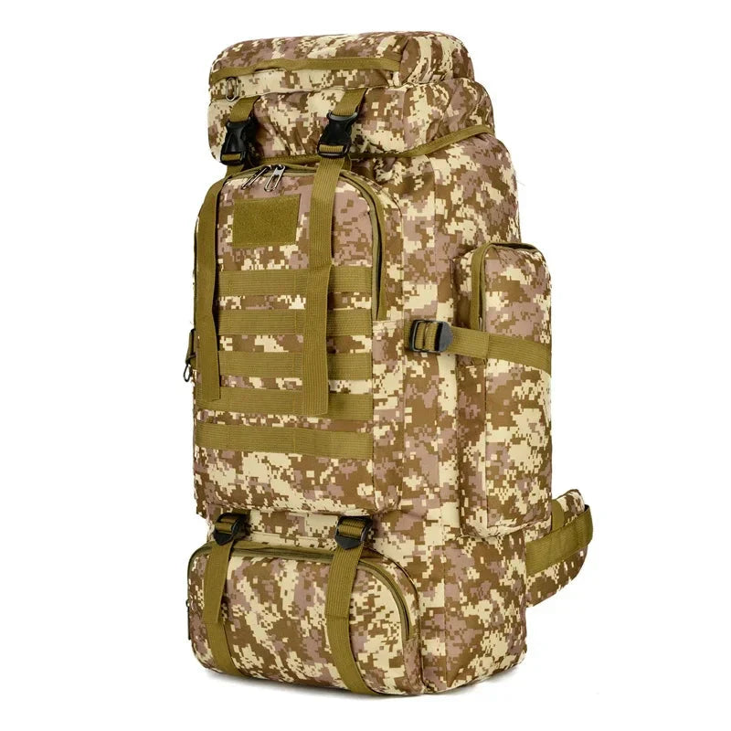 Tactische 80L rugzak voor bergbeklimmen, wandelen, kamperen en trekking