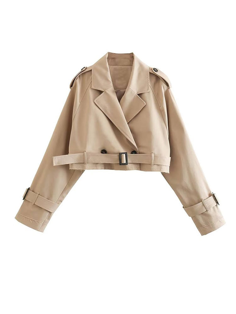 Trench pour femme imper court cropped