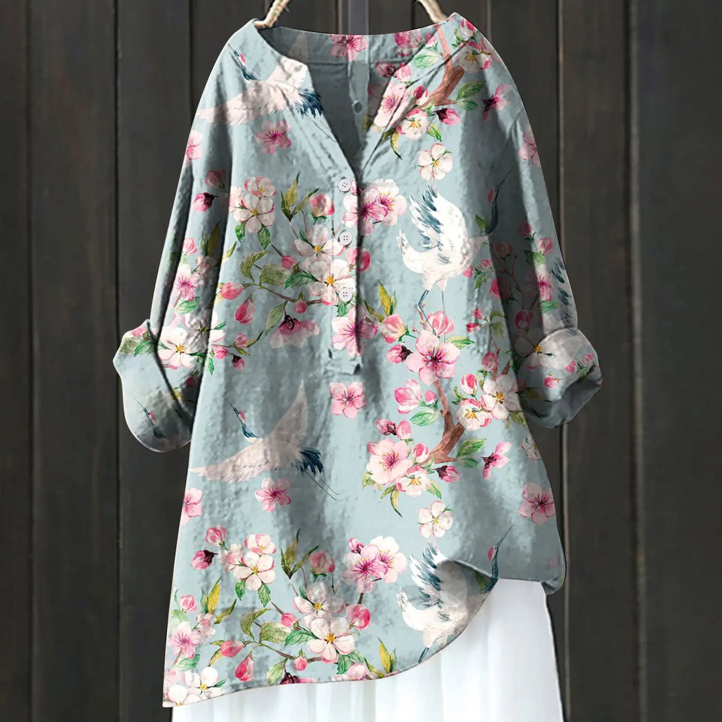 Blouse décontractée à imprimé floral élégante et tendance