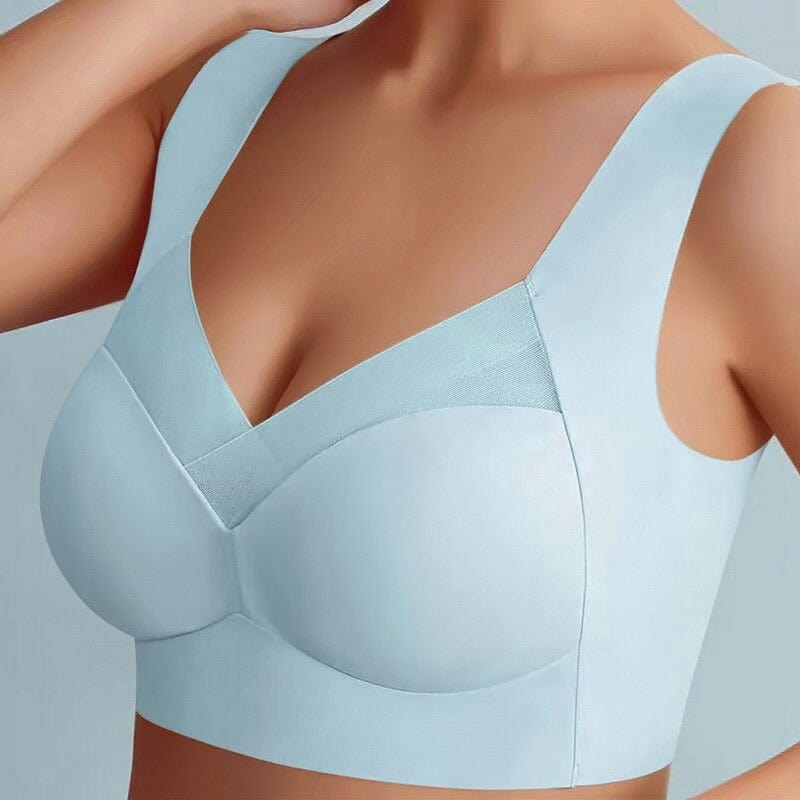 Seamless Wireless Bra with Wide Straps and Full Coverage for Women