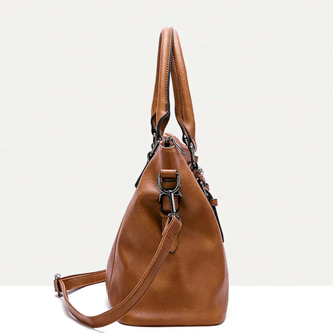 Sac à main vintage pour femme grand format avec bandoulière souple et élégante