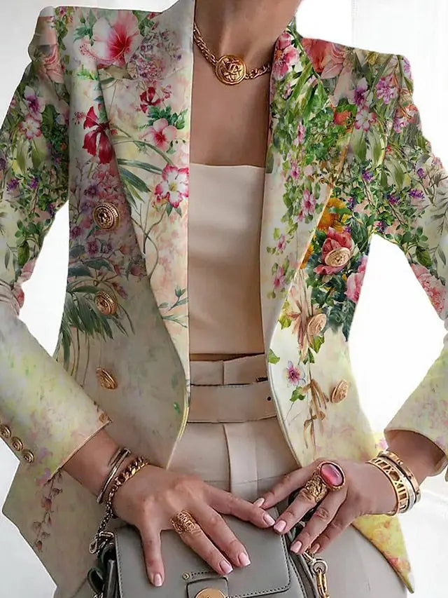 Blazer ajusté imprimé chic