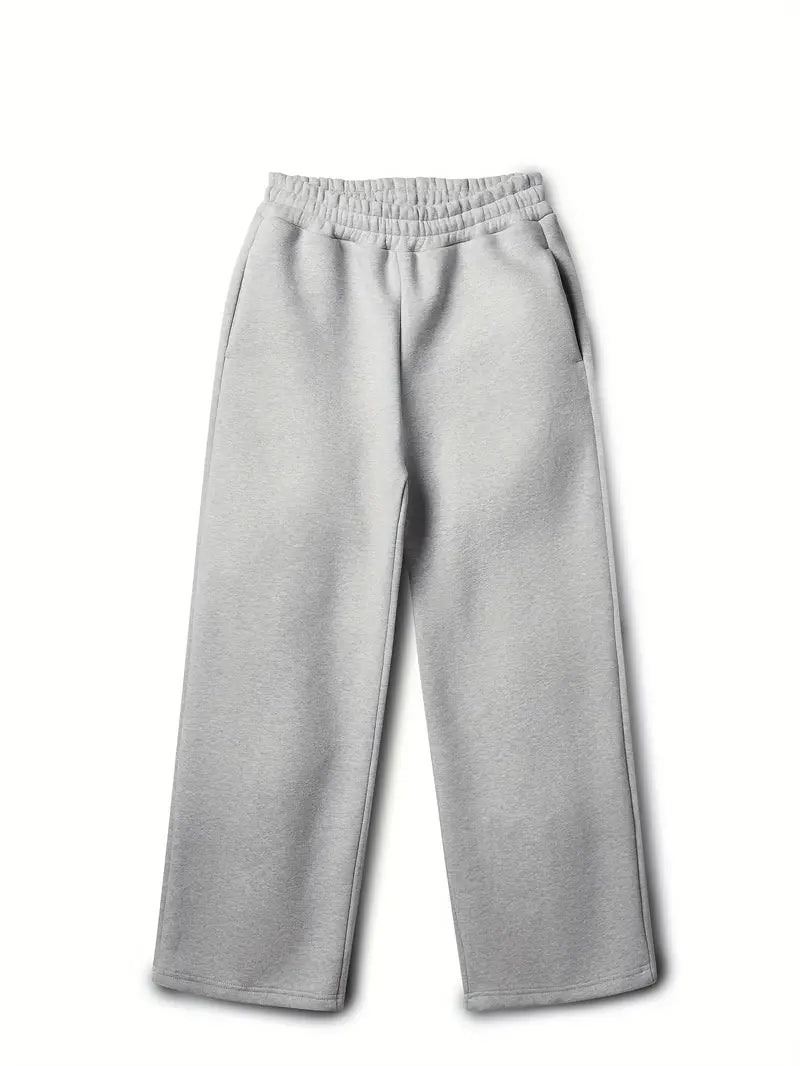 Oversized Hoodie and Wide Leg Sweatpants Set with Front Pocket for Men
