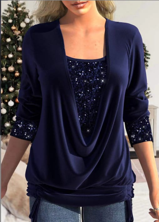 Blouse Longue à Manches pour Femmes Élégante et Confortable