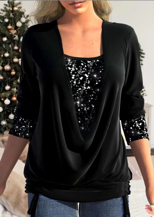 Blouse Longue à Manches pour Femmes Élégante et Confortable