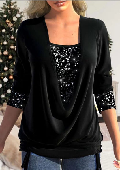 Blouse Longue à Manches pour Femmes Élégante et Confortable