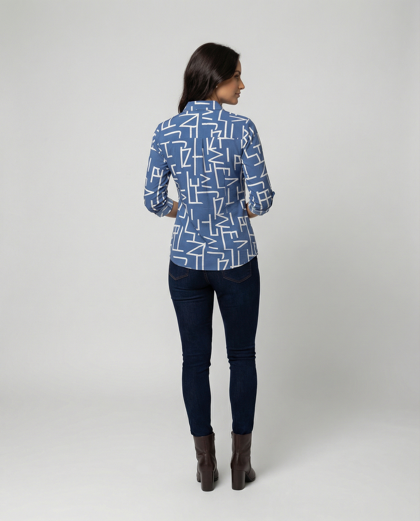 Blouse à imprimé graphique moderne urbain pour femme