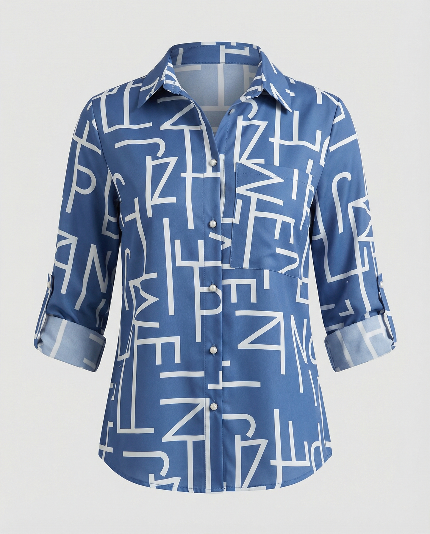 Blouse à imprimé graphique moderne urbain pour femme