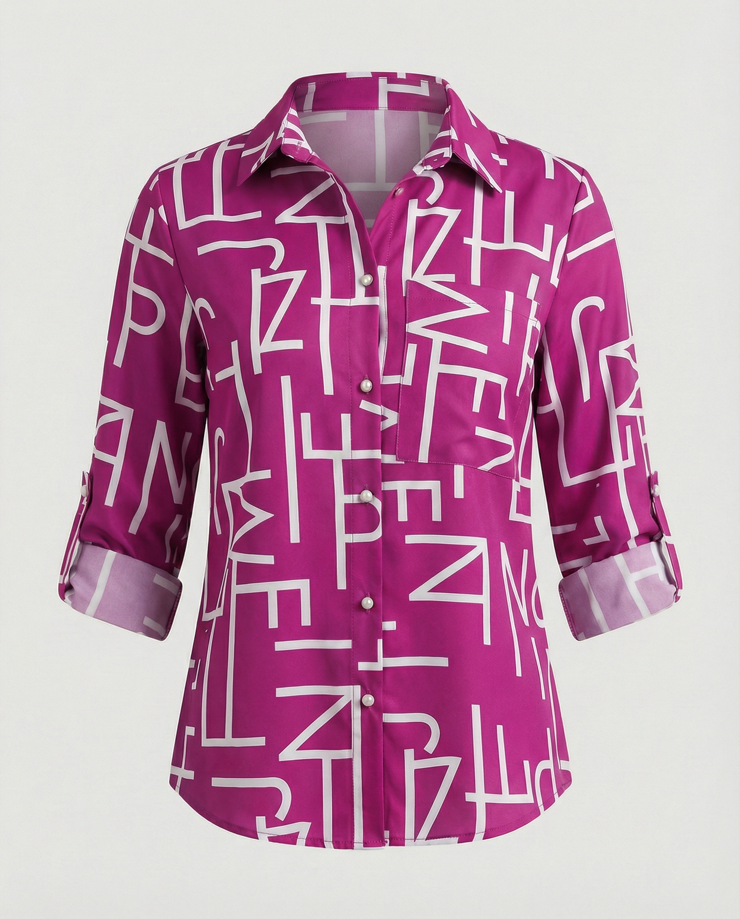Blouse à imprimé graphique moderne urbain pour femme