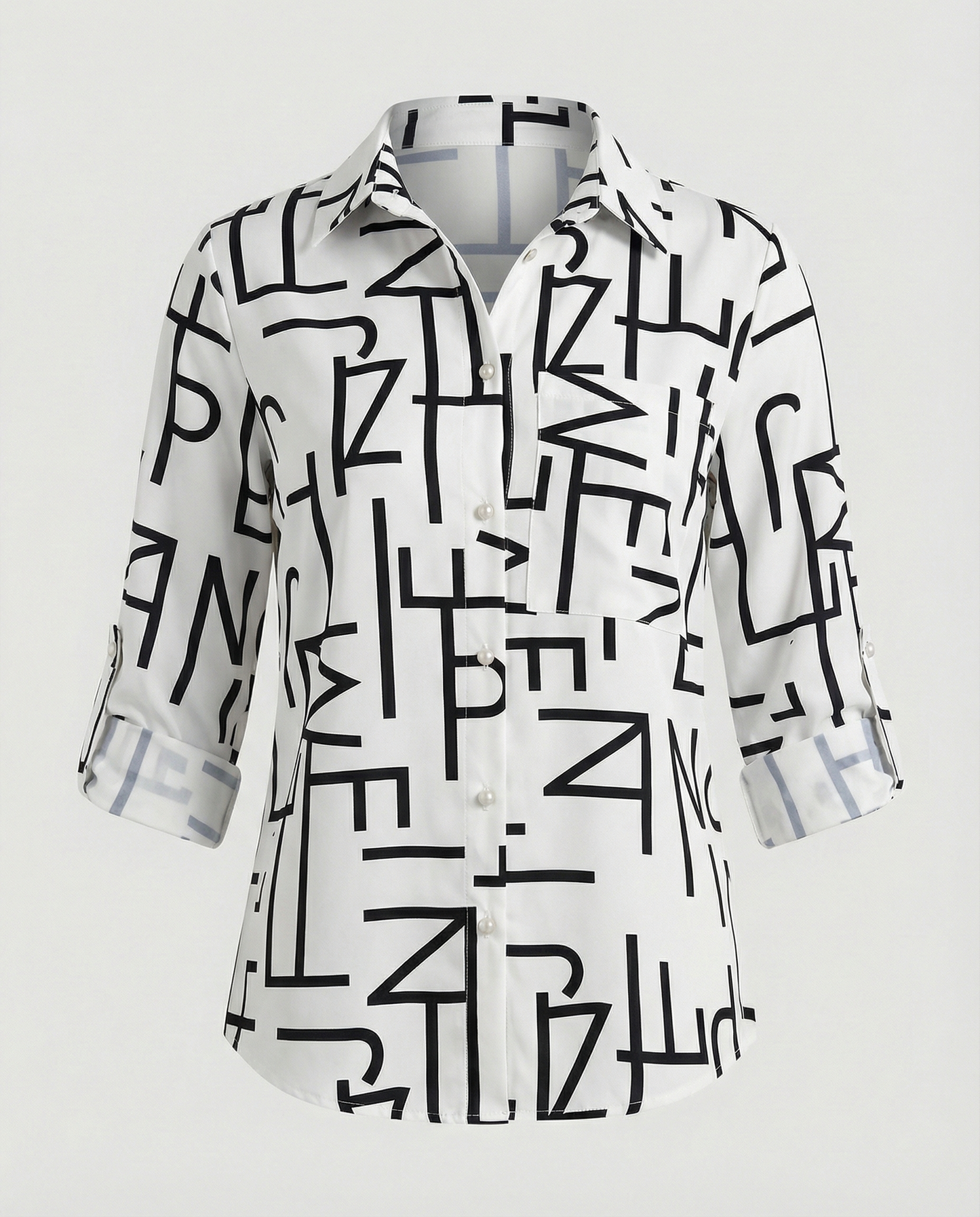 Blouse à imprimé graphique moderne urbain pour femme