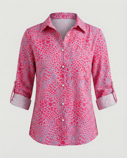 Blouse à imprimé graphique moderne urbain pour femme