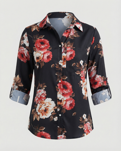 Blouse à imprimé graphique moderne urbain pour femme