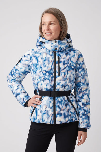Puffer Jacket with Detachable Hood and Water-Resistant Lining for women