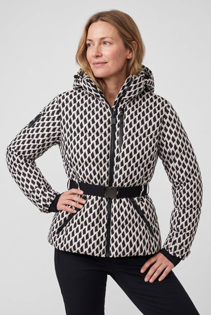 Puffer Jacket with Detachable Hood and Water-Resistant Lining for women