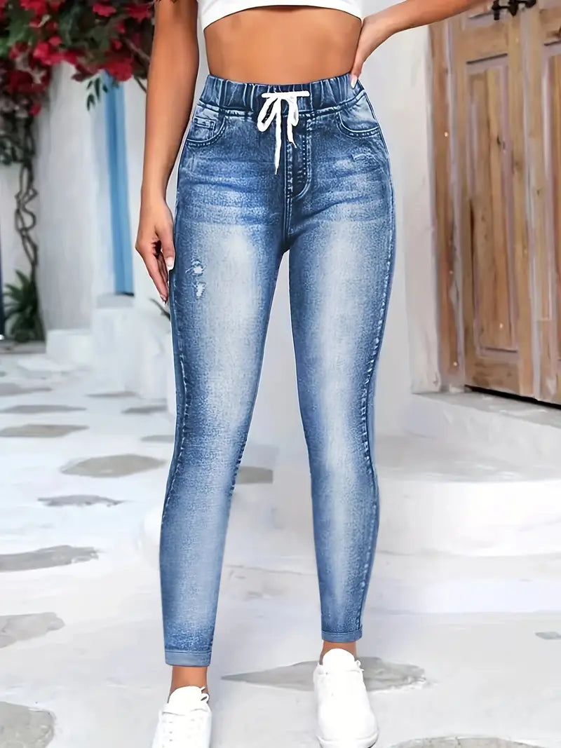 Strakke casual leggings voor een comfortabele en trendy dagelijkse stijl