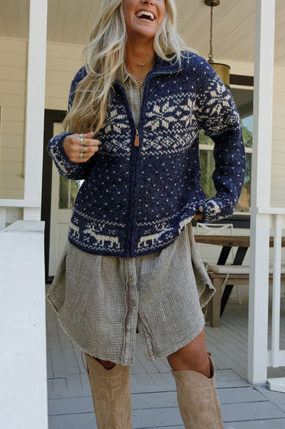 Casual winter-pattern coat