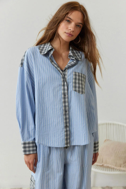 Amelie - Ensemble de pyjama deux pièces en coton doux - Femme
