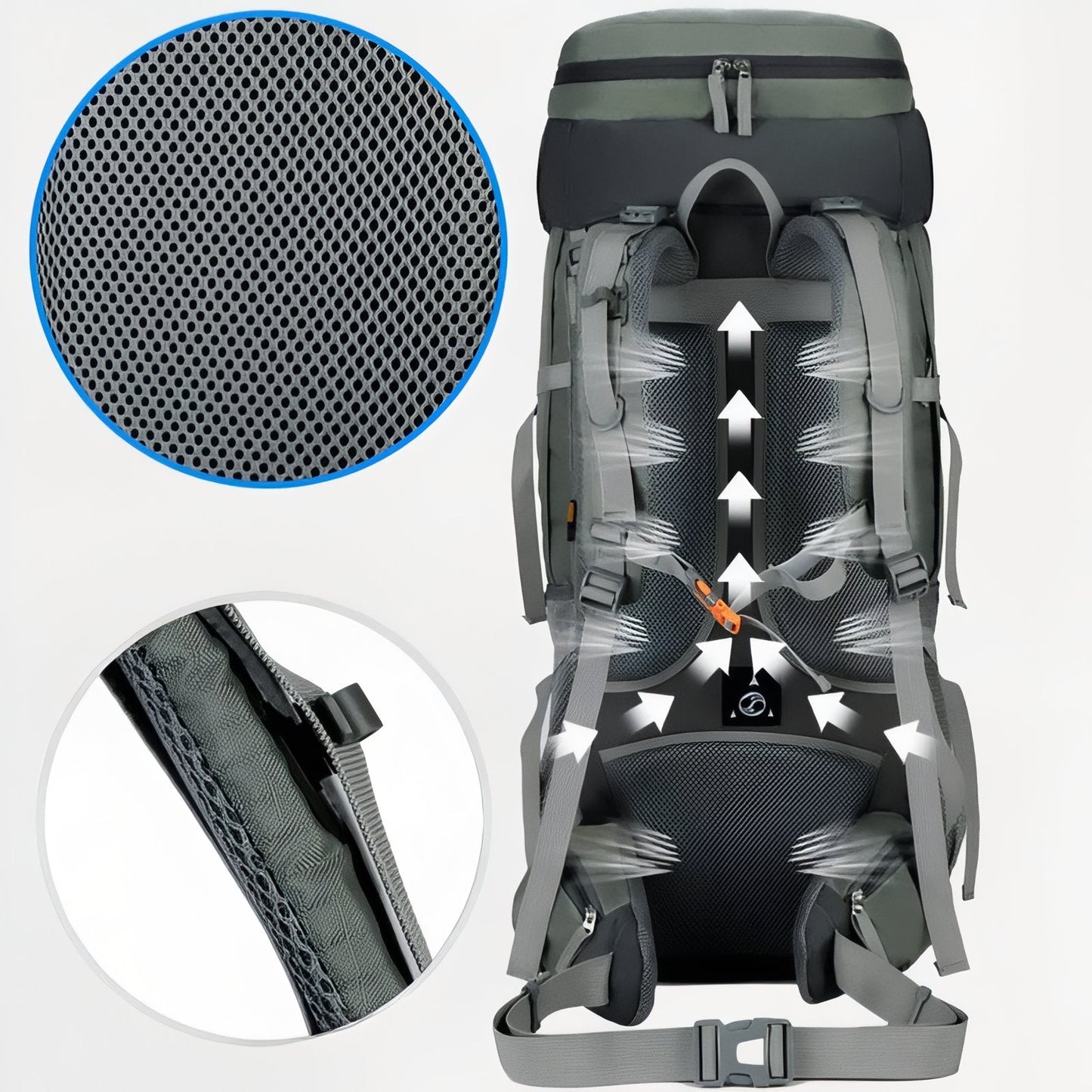 Sac à Dos de Randonnée Imperméable 75L Pour Aventures En Plein Air