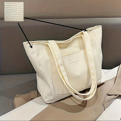 Elegante Cord-Tote-Tasche für Damen