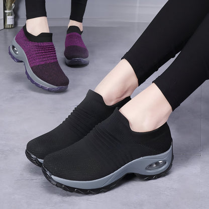 Dames wandelsneakers praktisch ontwerp zonder veters, optimaal comfort