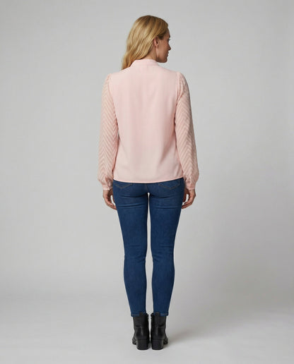 Blouse avec un élégant col en V pour une apparence stylée