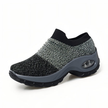 Dames wandelsneakers praktisch ontwerp zonder veters, optimaal comfort